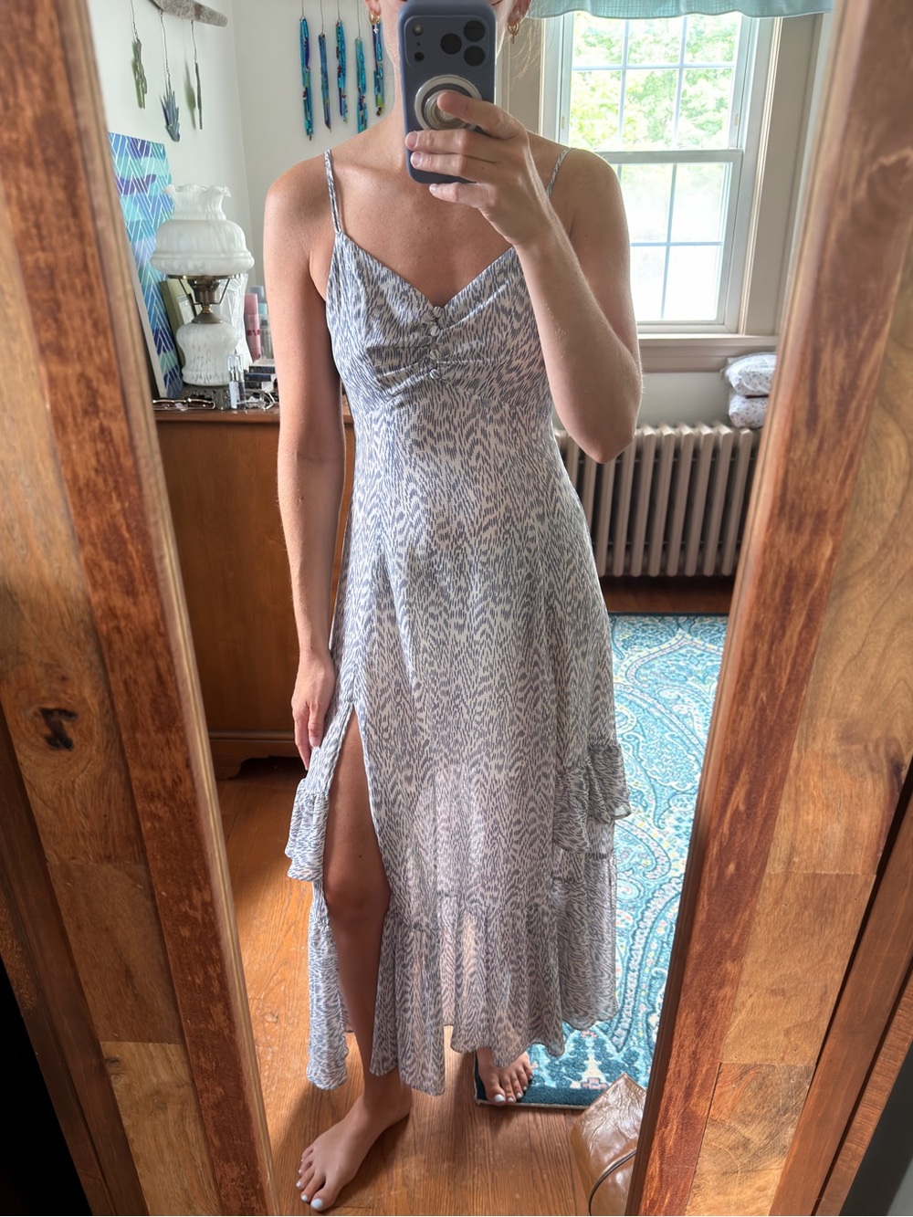 UO Sparklers Chiffon Midi Dress